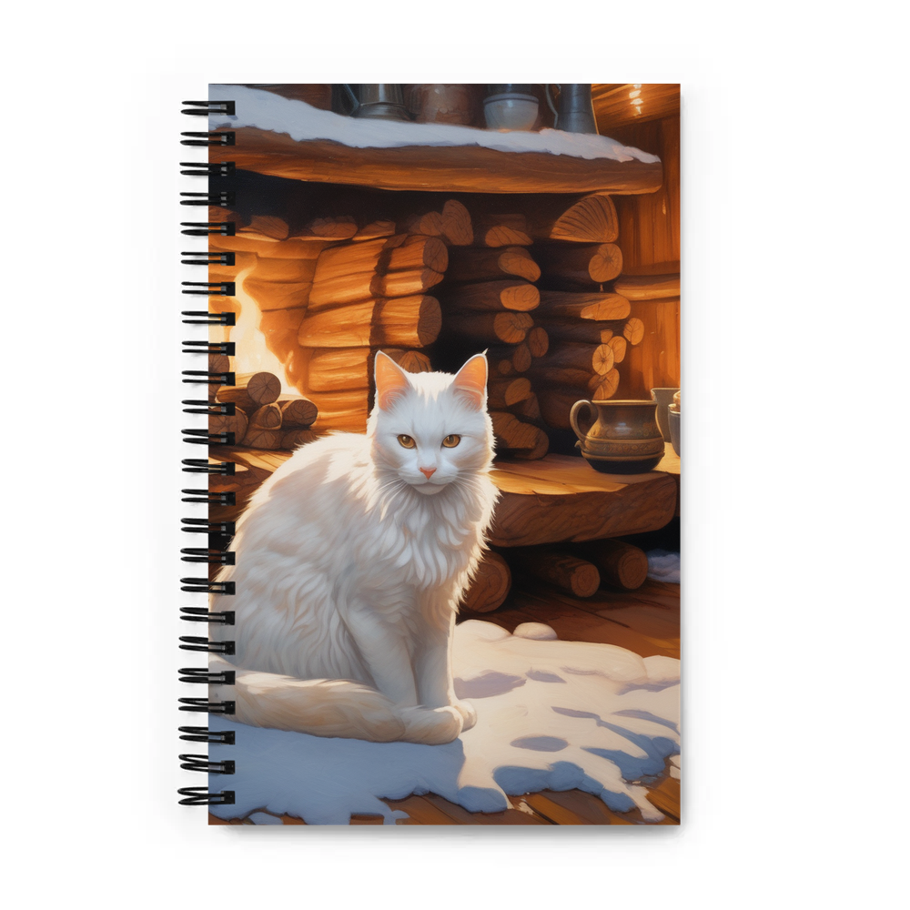 PugMug Custom White Companion Cat Spiral Notebook
