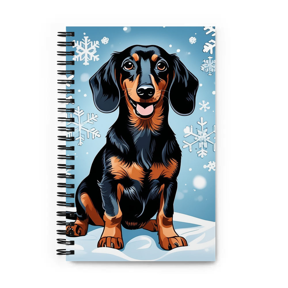 PugMug Custom Black Dachshund Spiral Notebook
