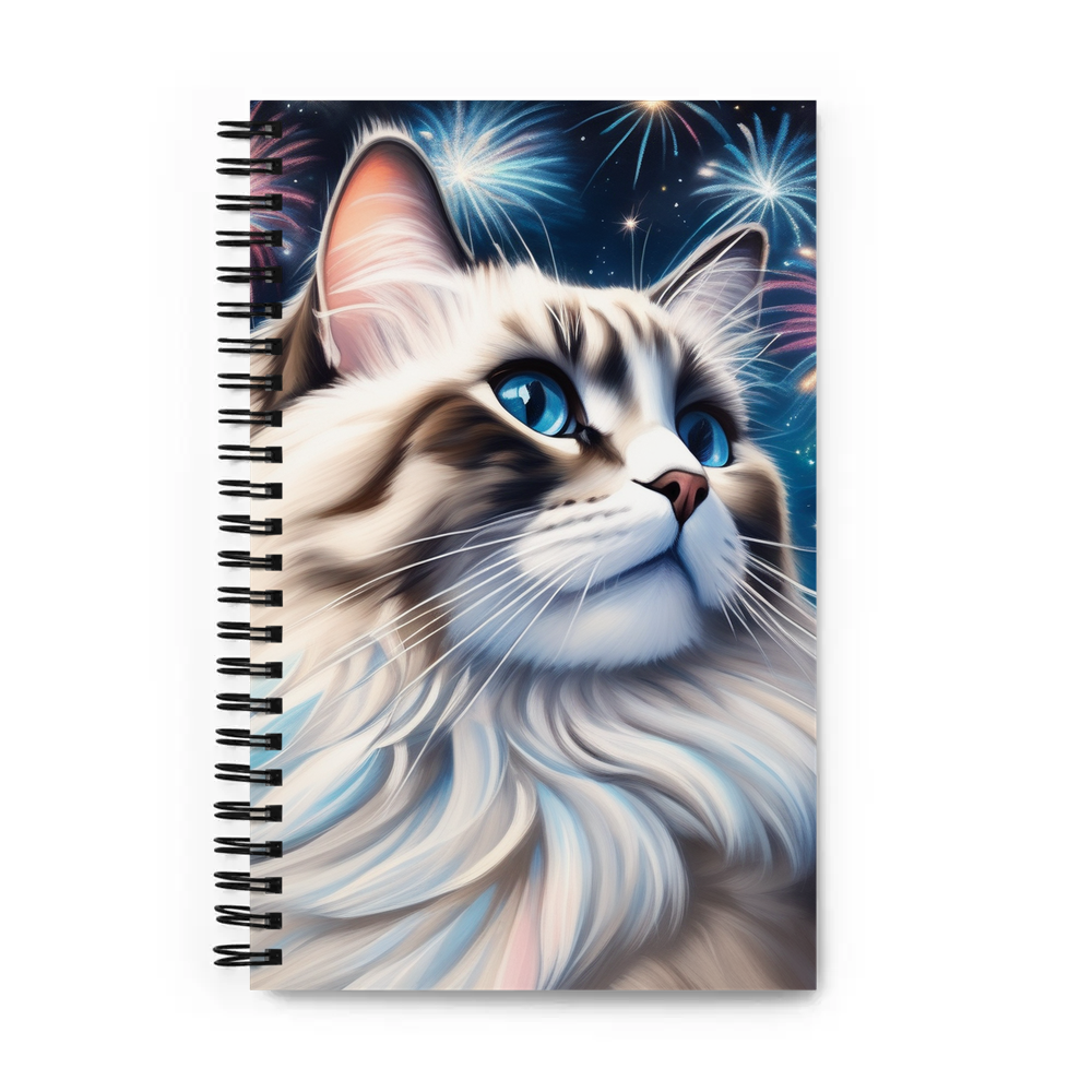 PugMug Custom Tabby Ragdoll Cat Spiral Notebook