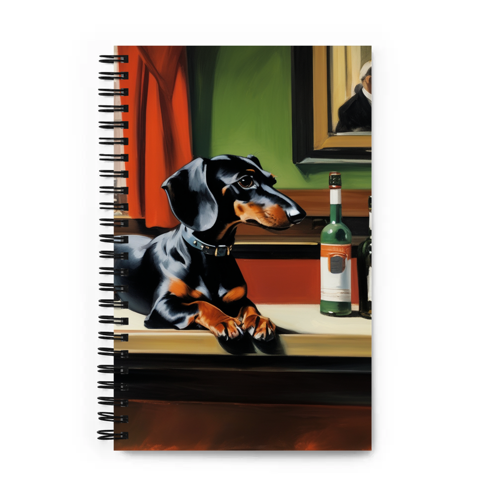 PugMug Custom Black Dachshund Spiral Notebook