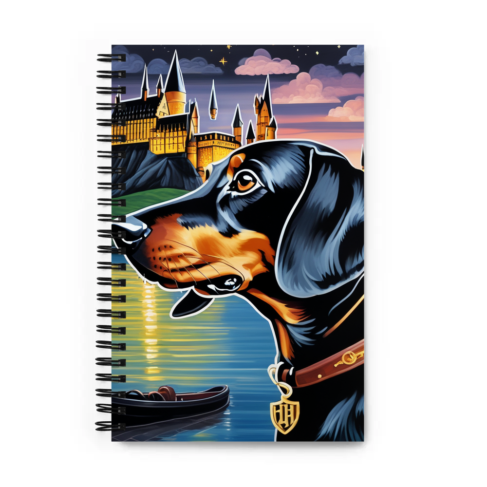 PugMug Custom Black Dachshund Spiral Notebook