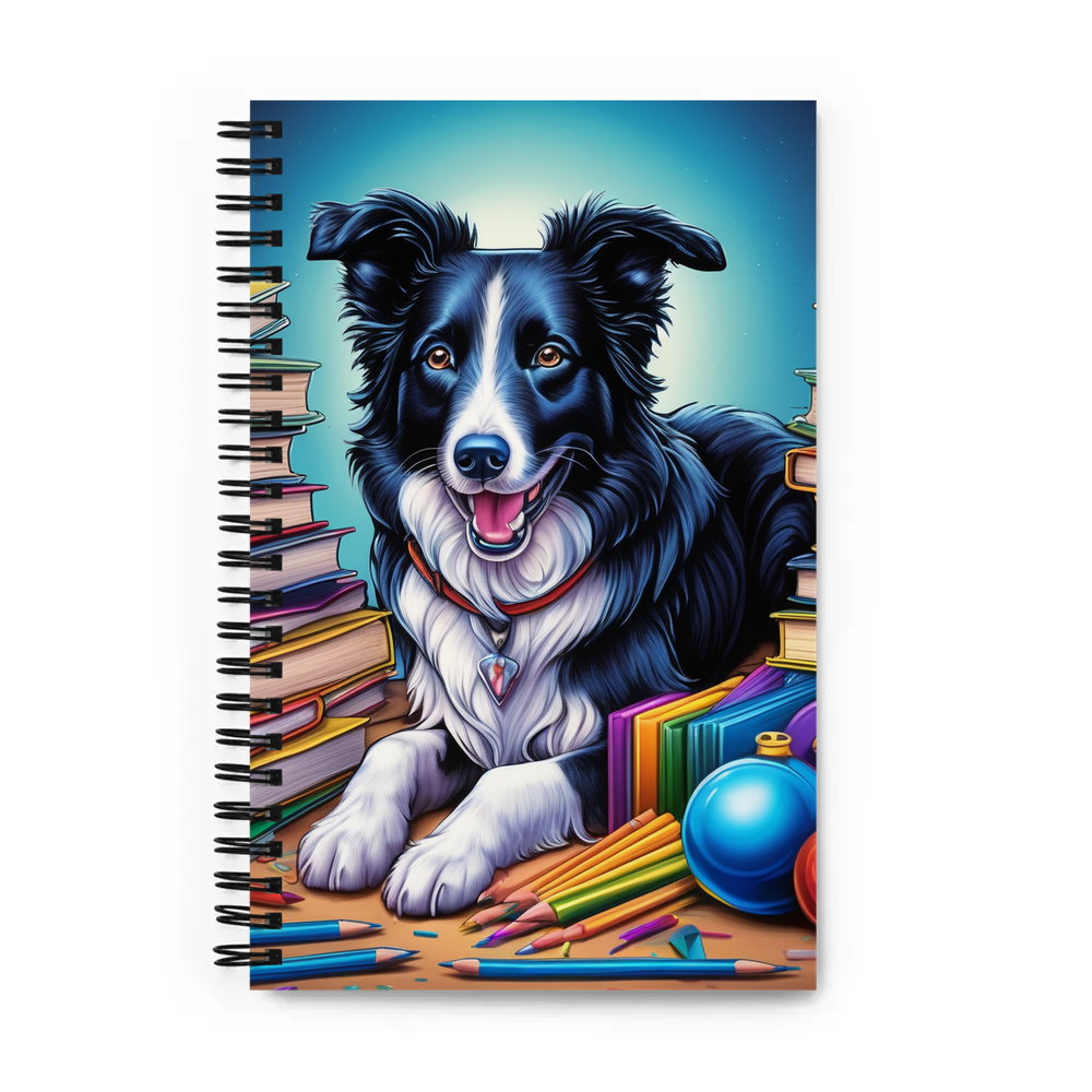 PugMug Custom Border Collie Spiral Notebook