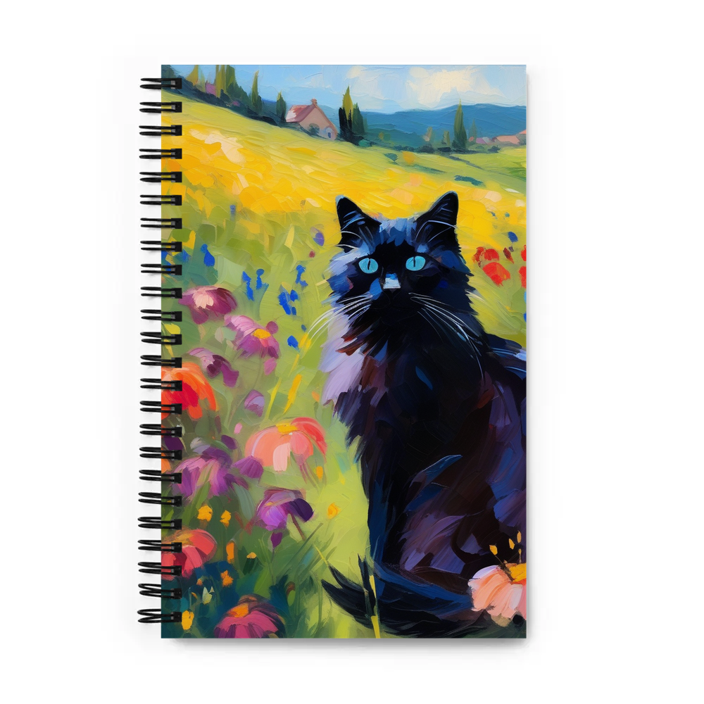 PugMug Custom Black Ragdoll Cat Spiral Notebook