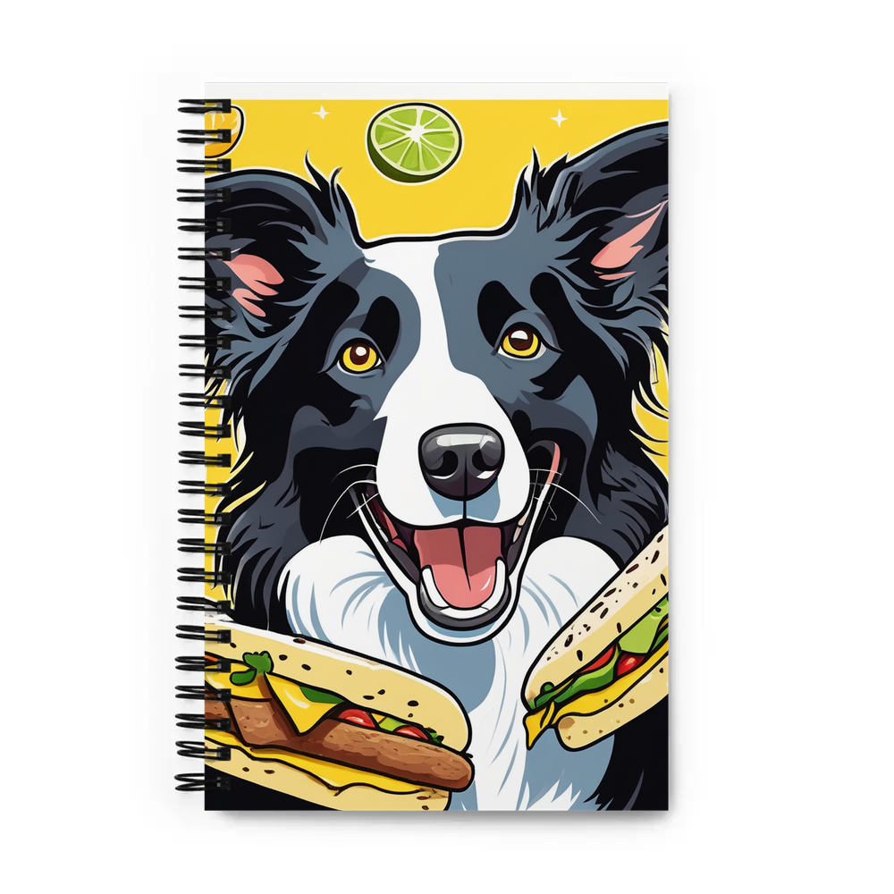 PugMug Custom Border Collie Spiral Notebook