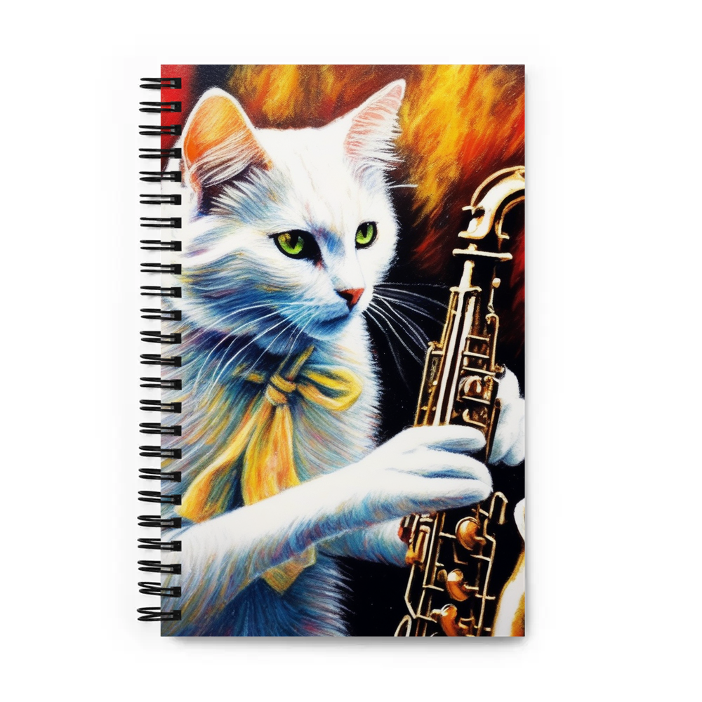 PugMug Custom White Companion Cat Spiral Notebook