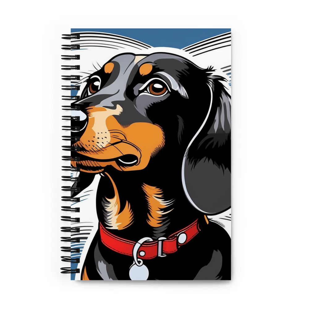 PugMug Custom Black Dachshund Spiral Notebook