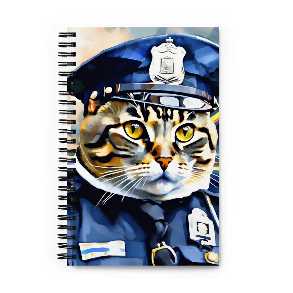 PugMug Custom Tabby Scottish Fold Cat Spiral Notebook