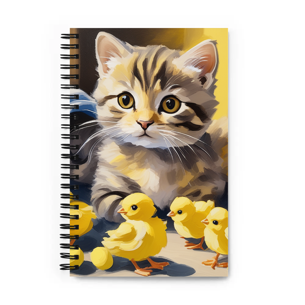 PugMug Custom Tabby Scottish Fold Cat Spiral Notebook