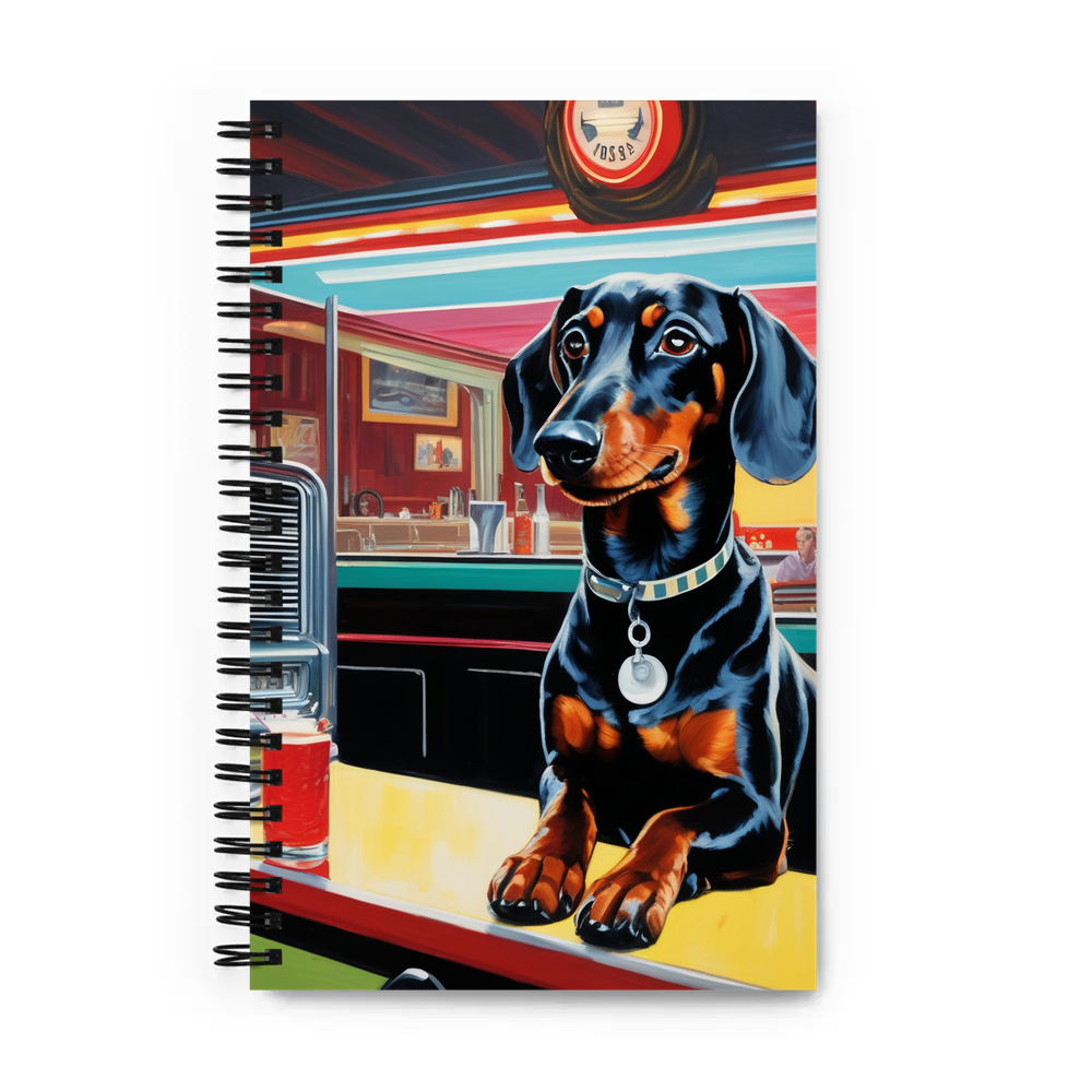 PugMug Custom Black Dachshund Spiral Notebook