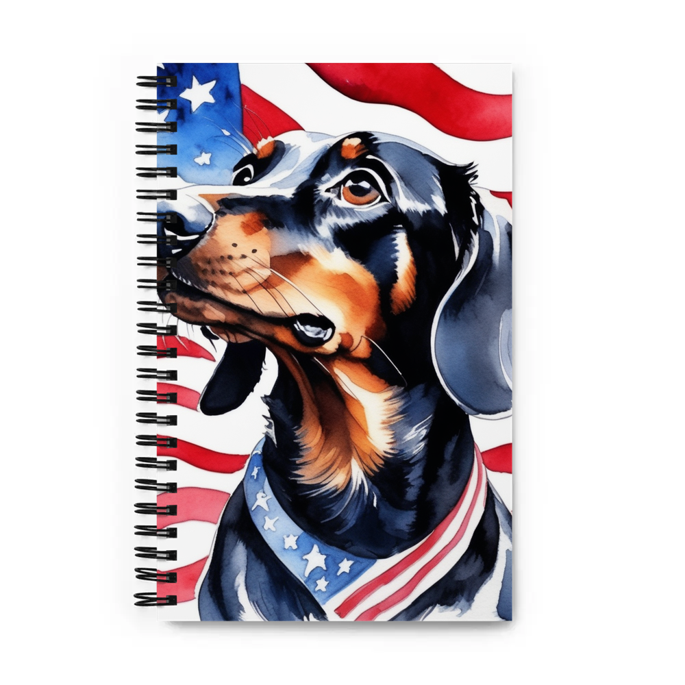PugMug Custom Black Dachshund Spiral Notebook