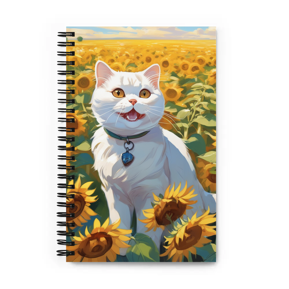 PugMug Custom White Scottish Fold Cat Spiral Notebook