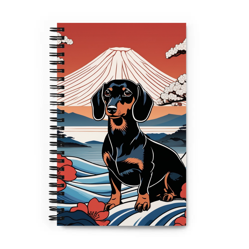 PugMug Custom Black Dachshund Spiral Notebook