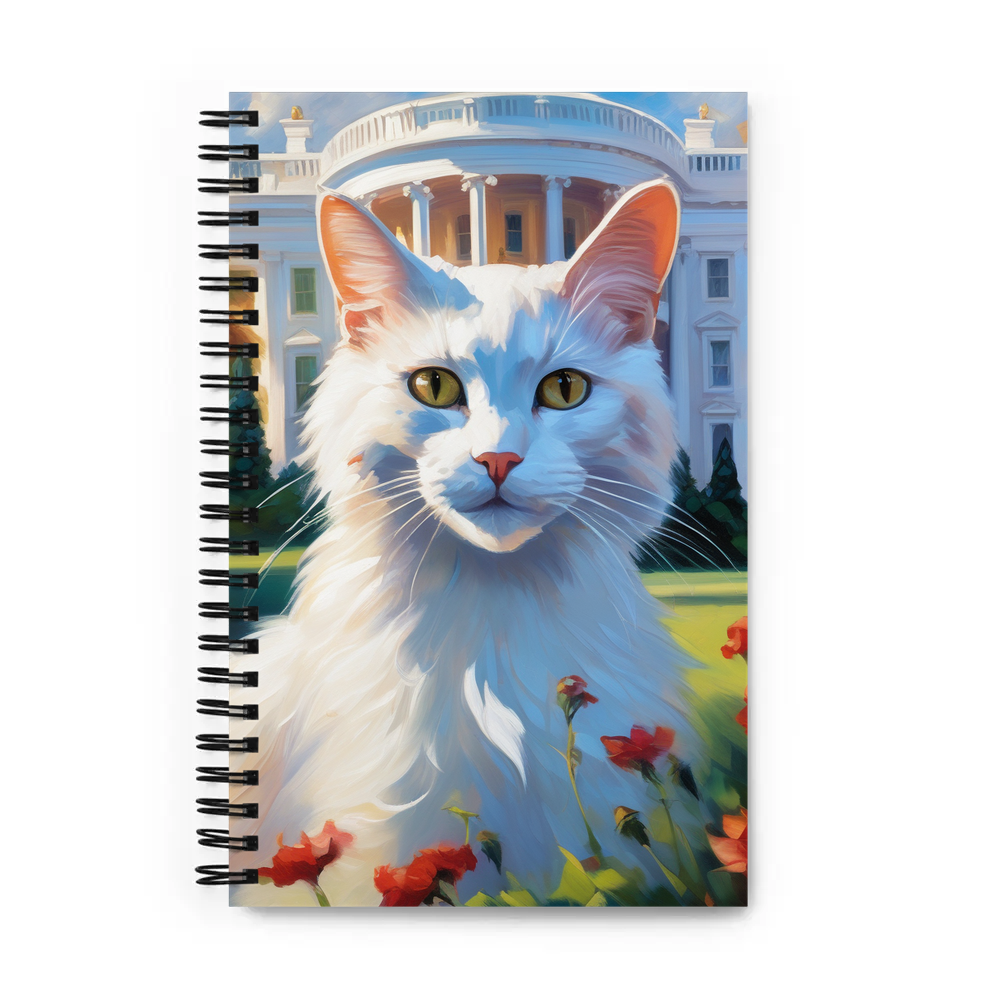 PugMug Custom White Companion Cat Spiral Notebook