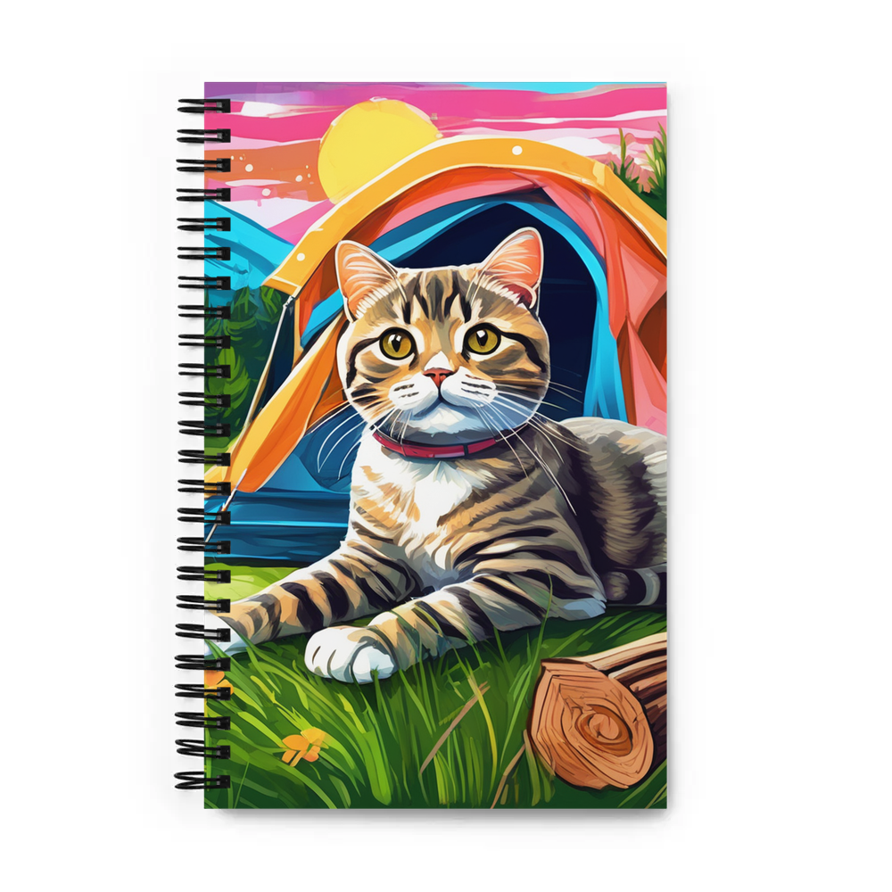 PugMug Custom Tabby Scottish Fold Cat Spiral Notebook