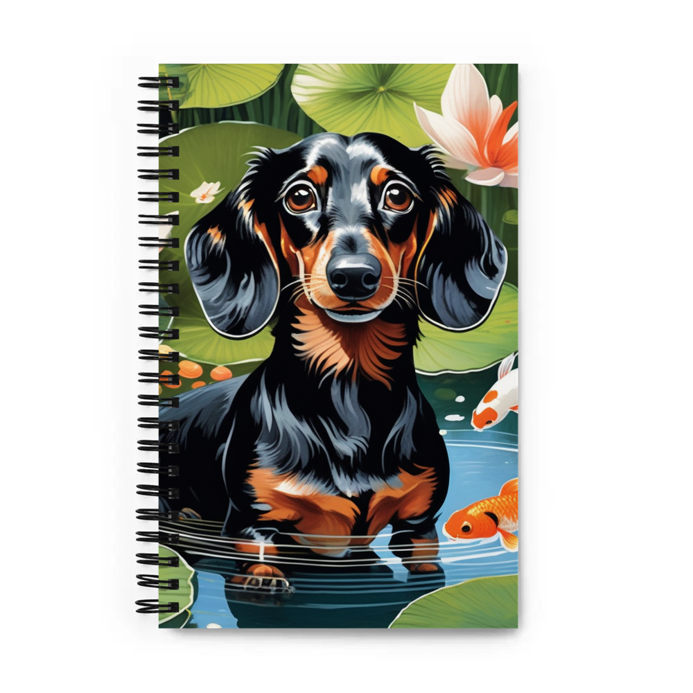 PugMug Custom Black Dachshund Spiral Notebook