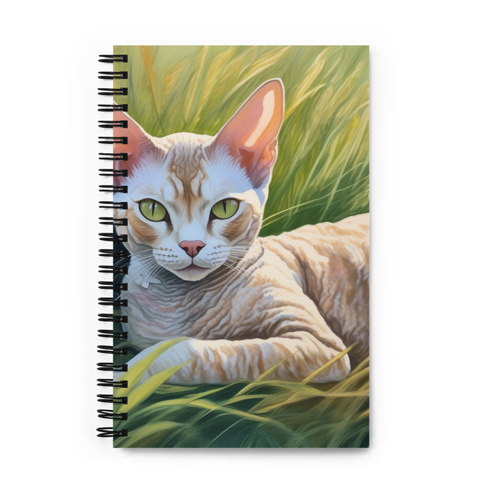 PugMug Custom Tabby Devon Rex Cat Spiral Notebook
