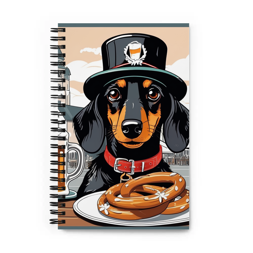 PugMug Custom Black Dachshund Spiral Notebook