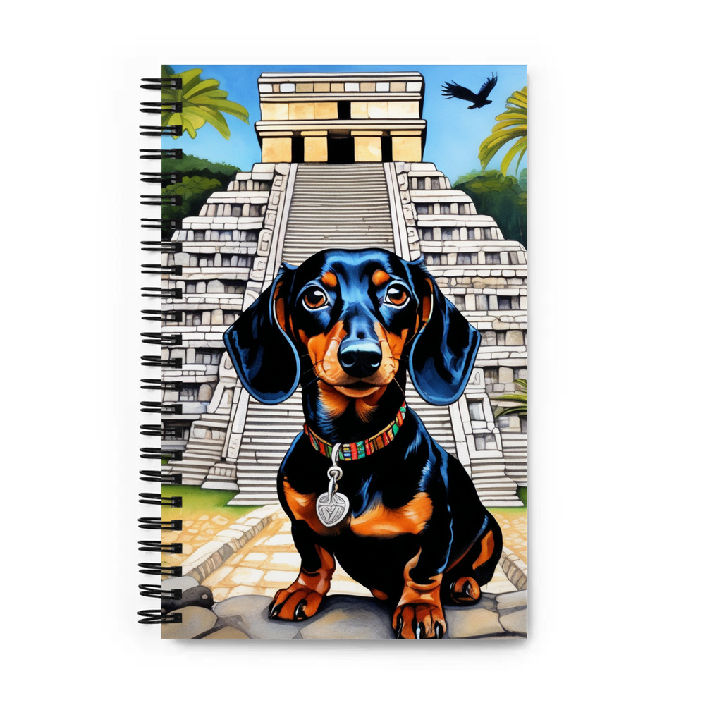 PugMug Custom Black Dachshund Spiral Notebook