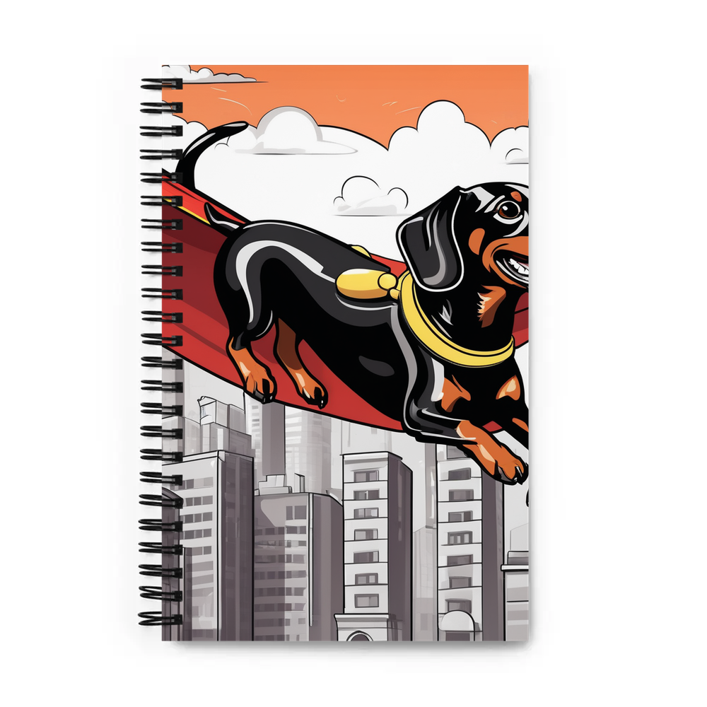 PugMug Custom Black Dachshund Spiral Notebook