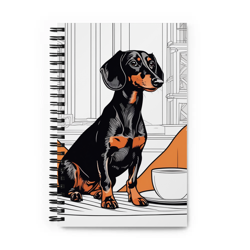 PugMug Custom Black Dachshund Spiral Notebook