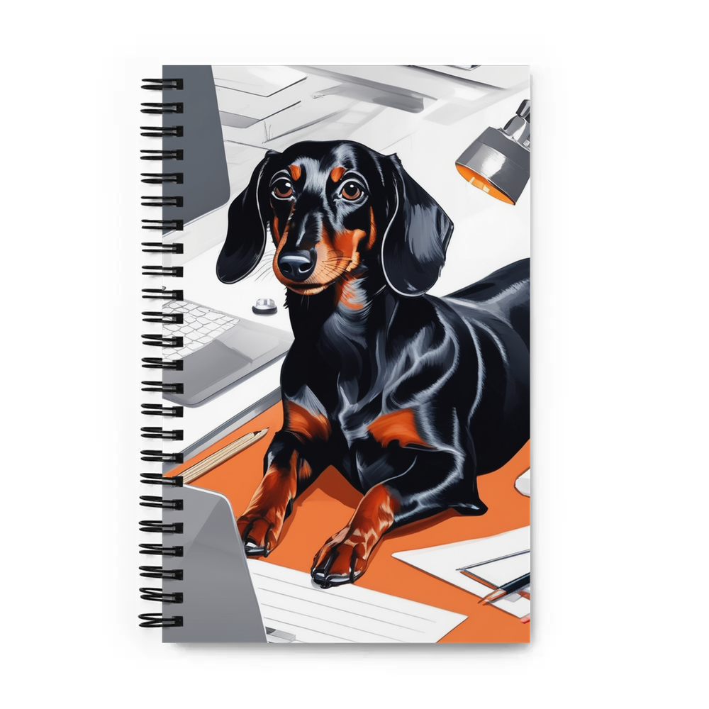 PugMug Custom Black Dachshund Spiral Notebook