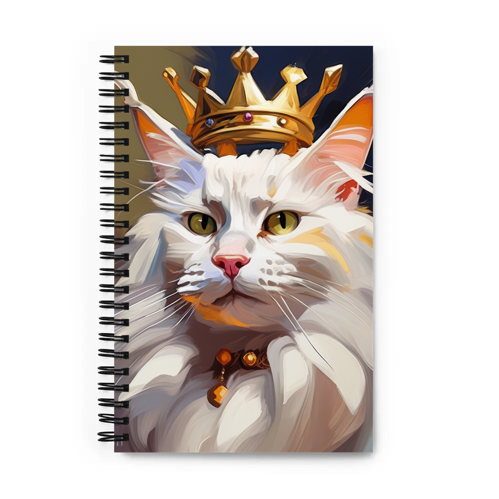 PugMug Custom White Maine Coon Cat Spiral Notebook