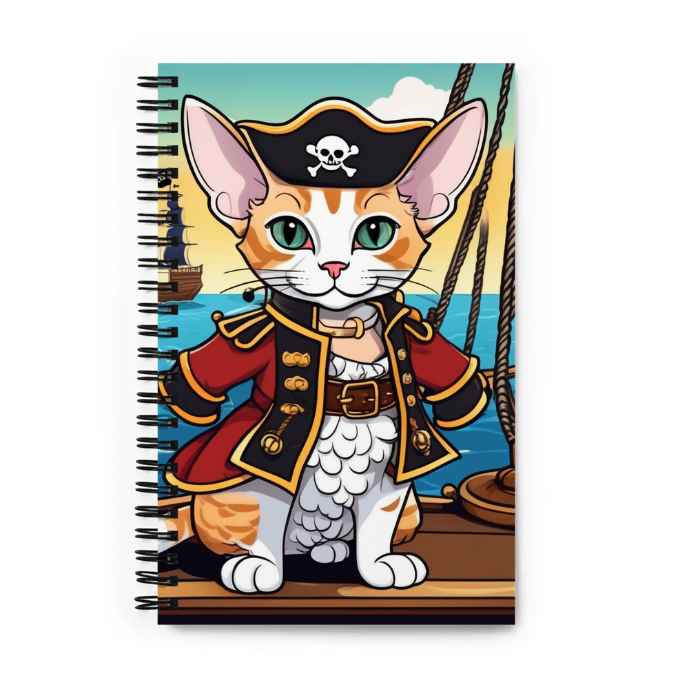PugMug Custom Tabby Devon Rex Cat Spiral Notebook