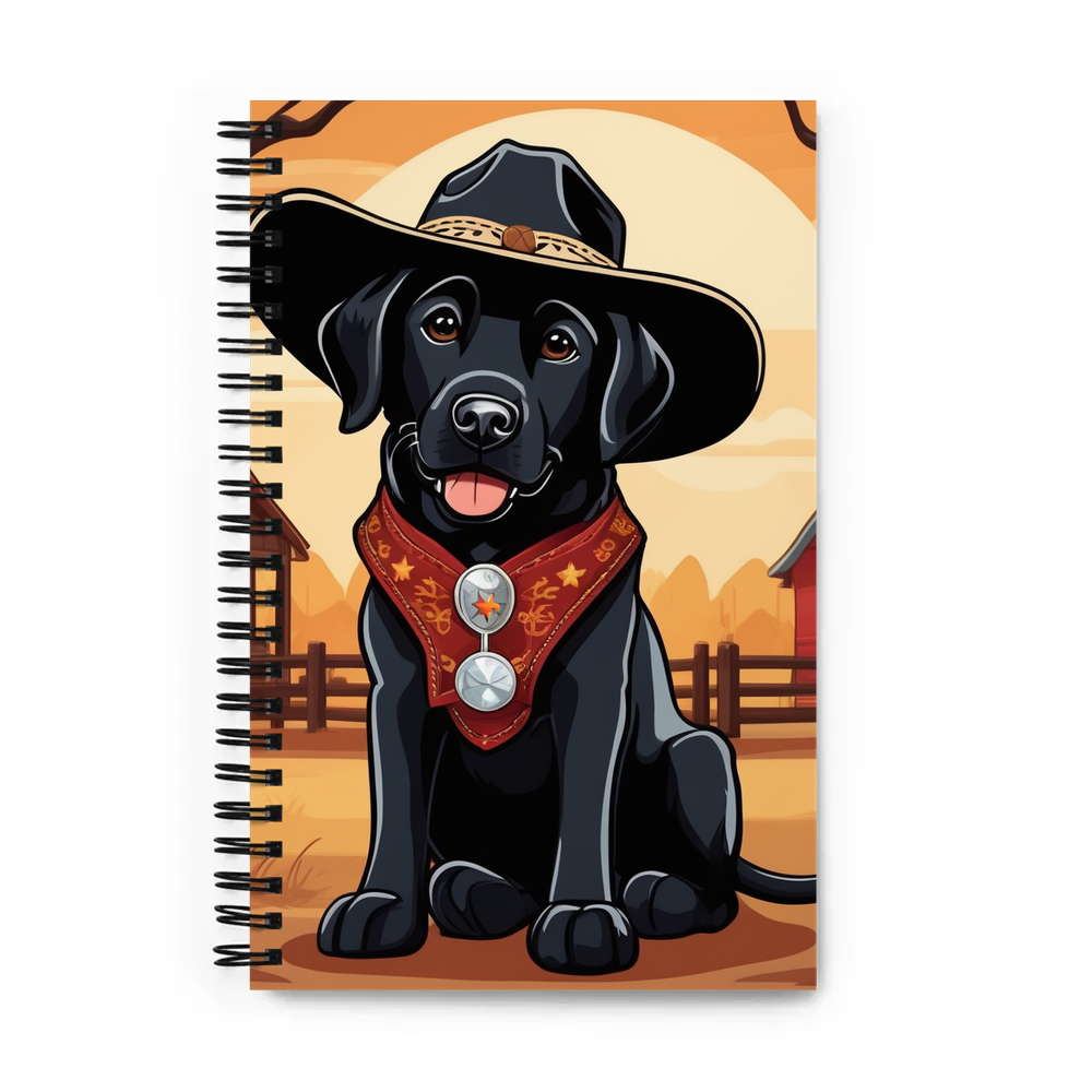 PugMug Custom Black Labrador Retriever Spiral Notebook