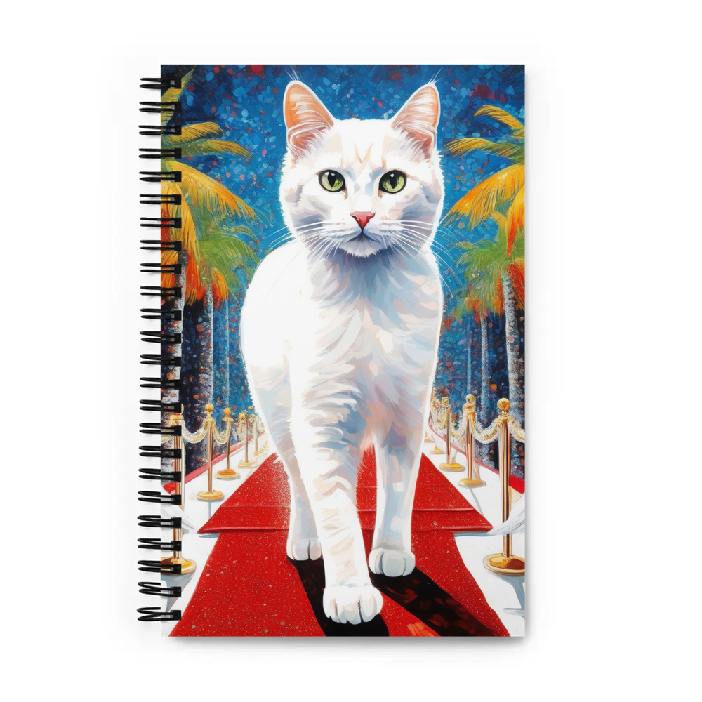 PugMug Custom White Companion Cat Spiral Notebook