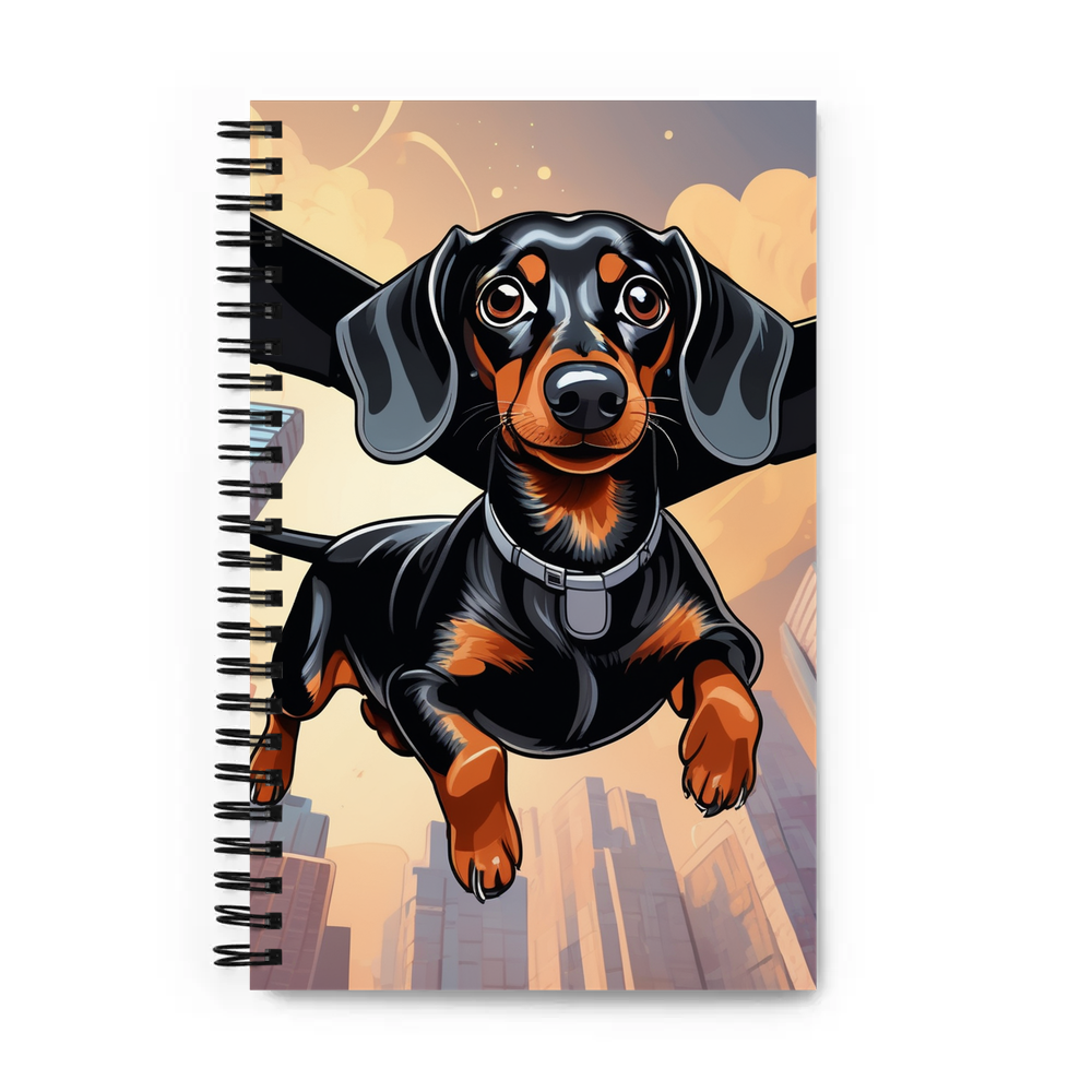PugMug Custom Black Dachshund Spiral Notebook