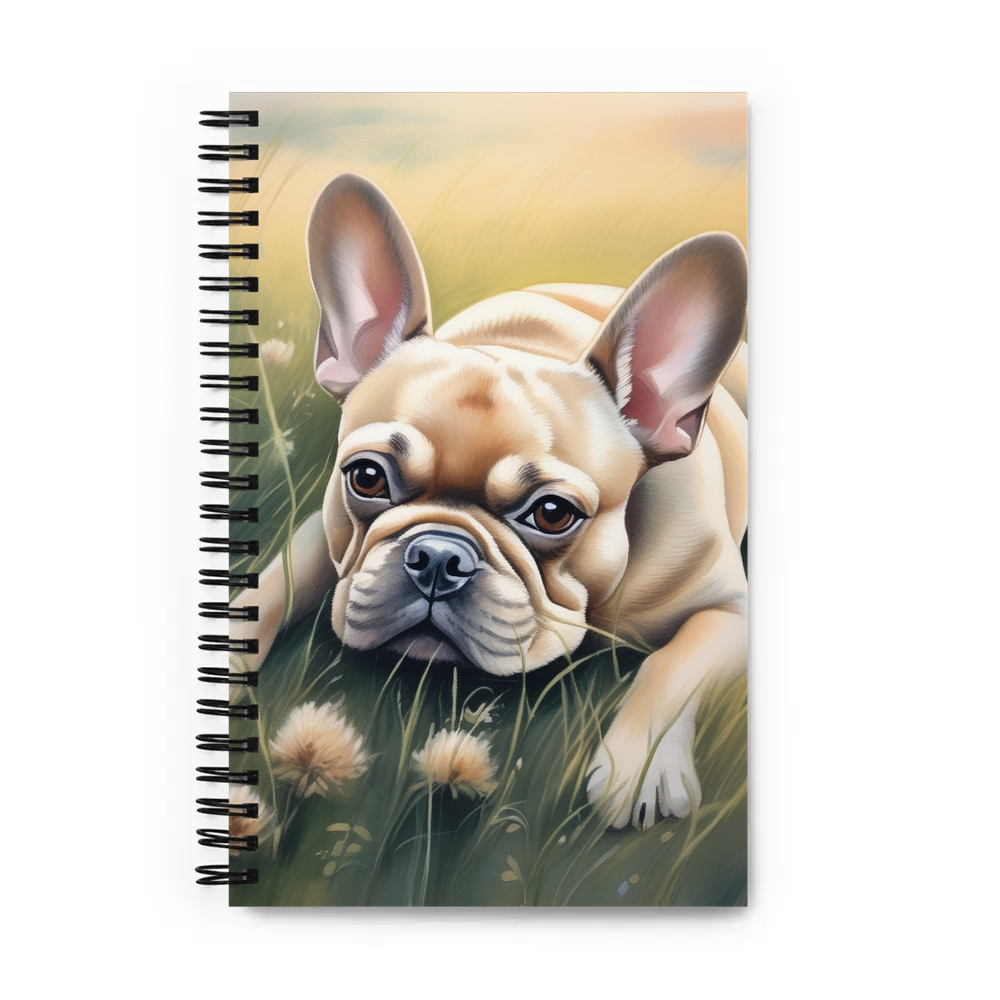 PugMug Custom Tan French Bulldog Spiral Notebook