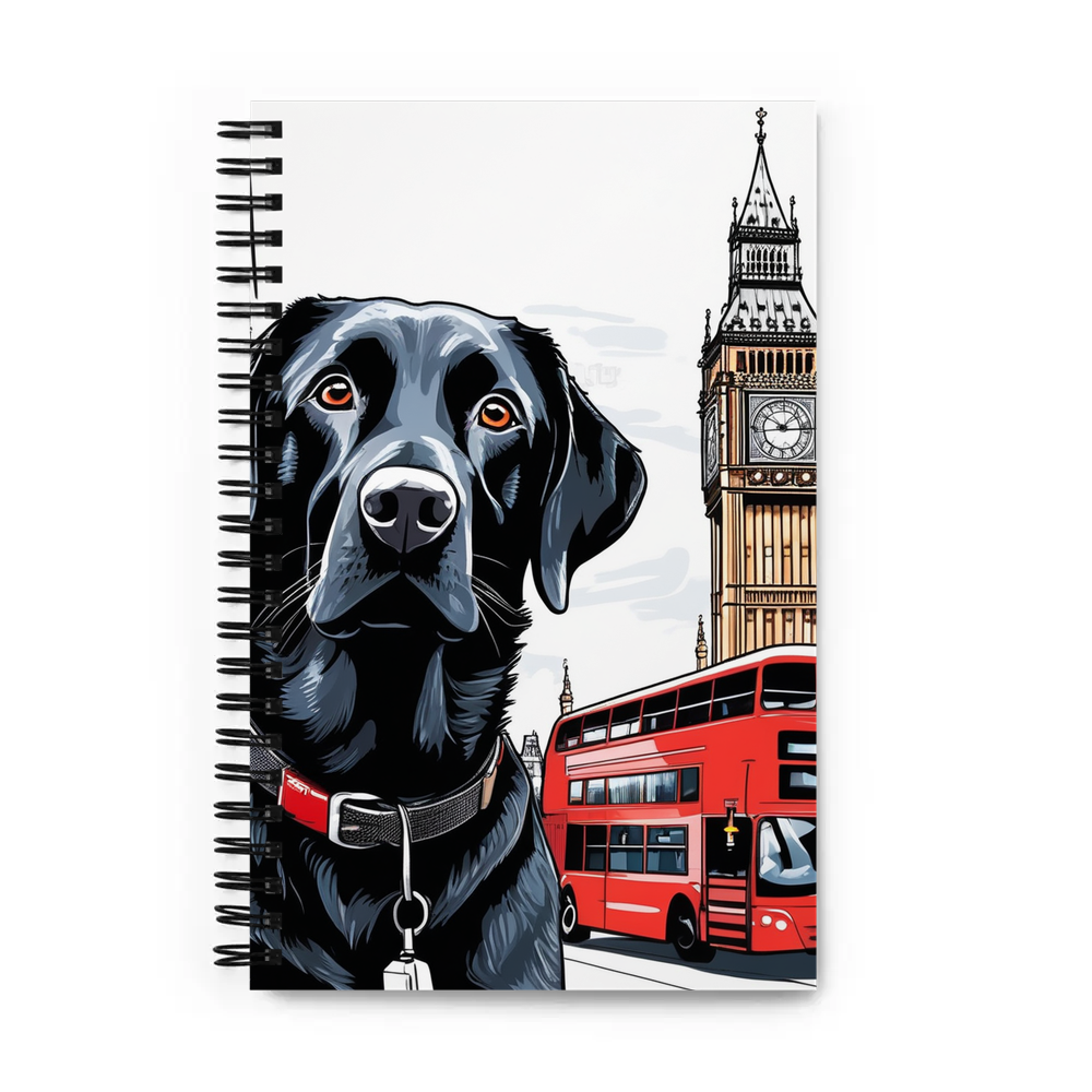 PugMug Custom Black Labrador Retriever Spiral Notebook