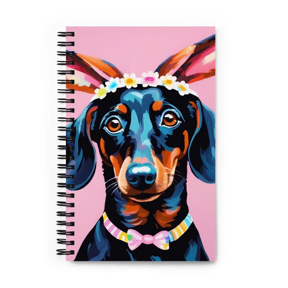 PugMug Custom Black Dachshund Spiral Notebook