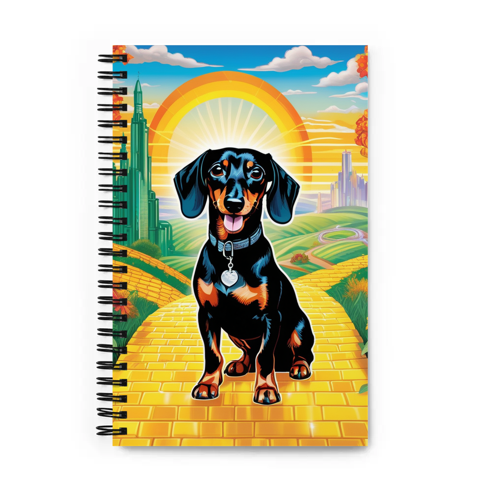 PugMug Custom Black Dachshund Spiral Notebook