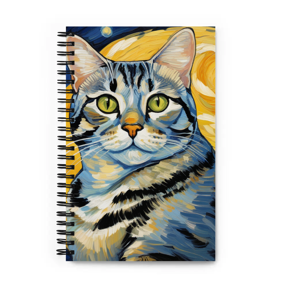 PugMug Custom Tabby American Shorthair Cat Spiral Notebook