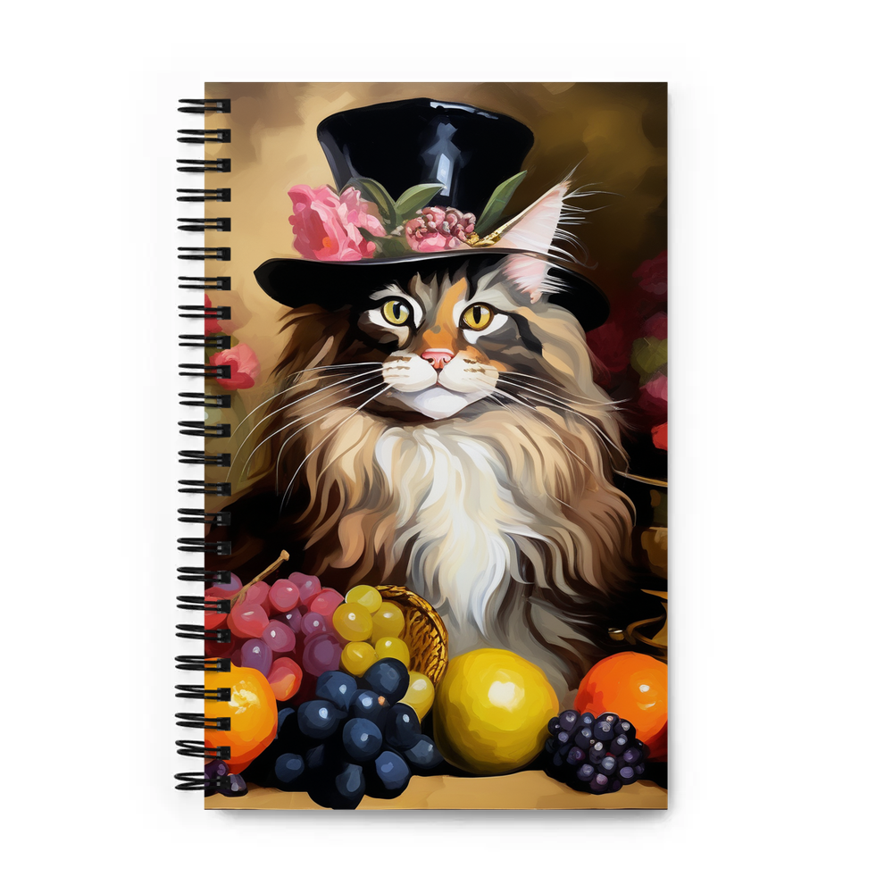 PugMug Custom Tabby Maine Coon Cat Spiral Notebook