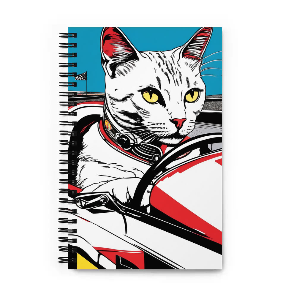 PugMug Custom White Companion Cat Spiral Notebook