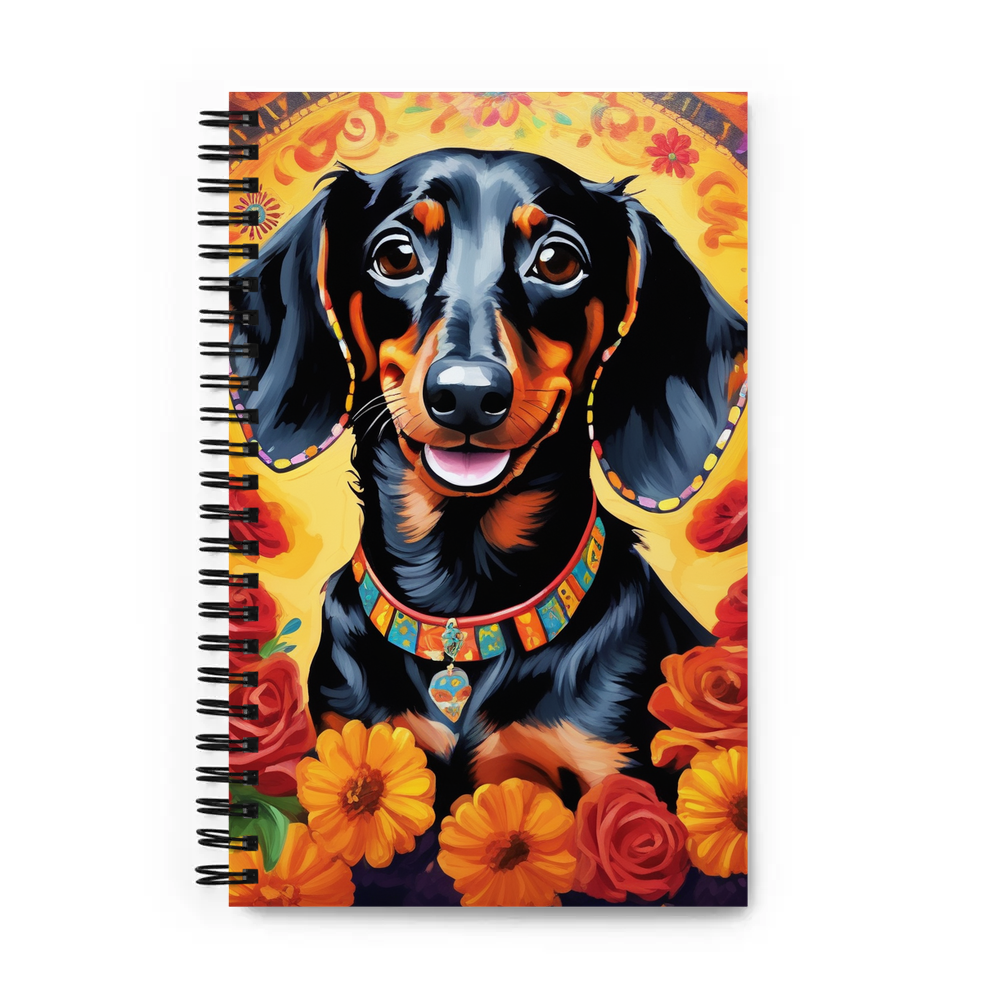 PugMug Custom Black Dachshund Spiral Notebook