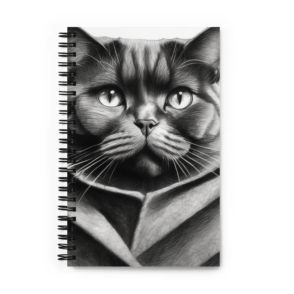 PugMug Custom Black British Shorthair Cat Spiral Notebook