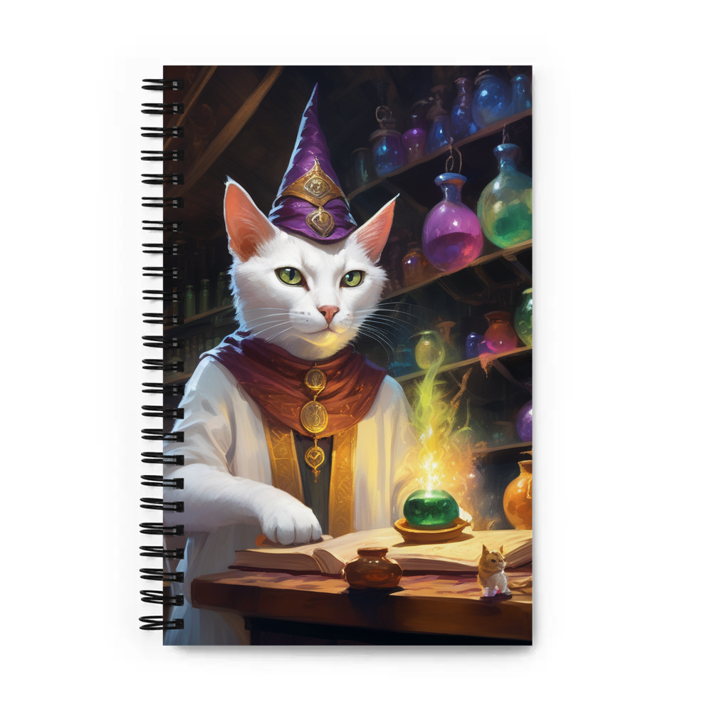 PugMug Custom White Abyssinian Cat Spiral Notebook