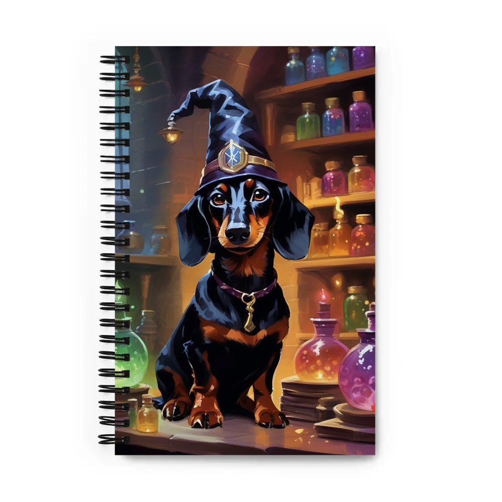 PugMug Custom Black Dachshund Spiral Notebook