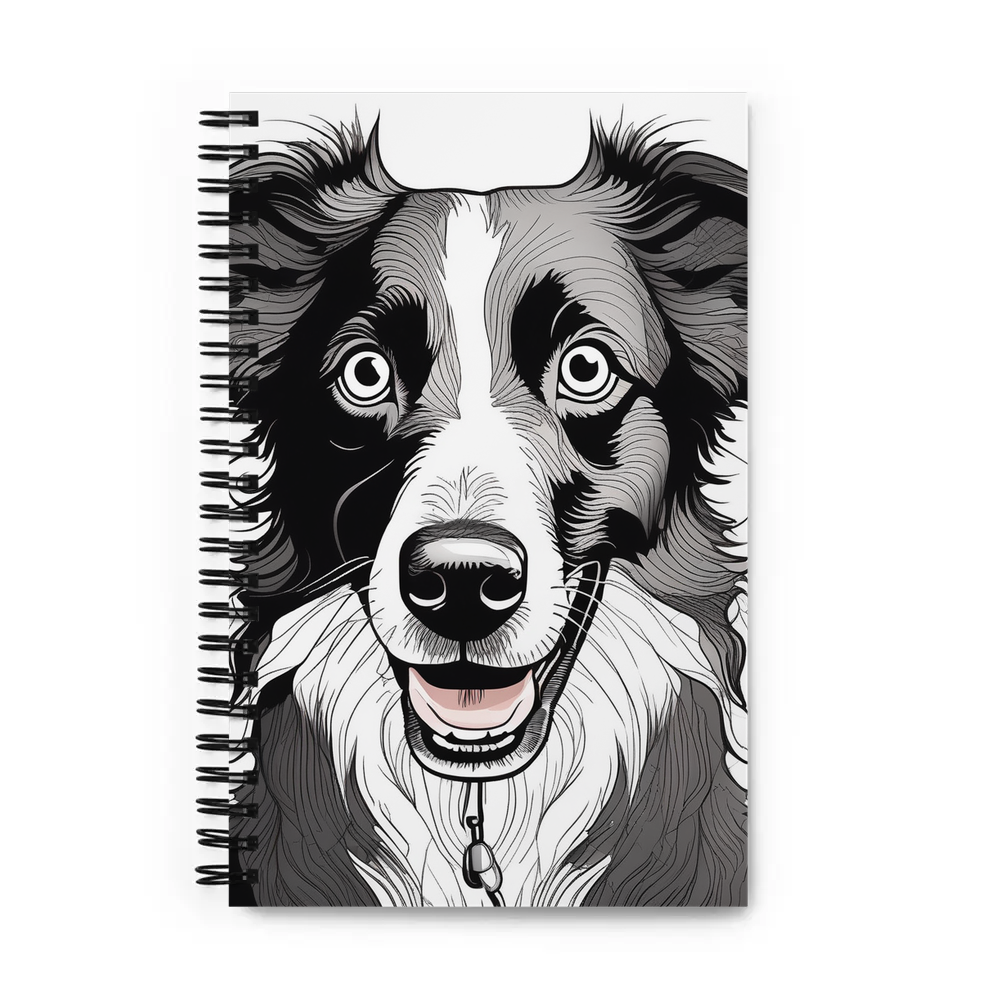 PugMug Custom Border Collie Spiral Notebook