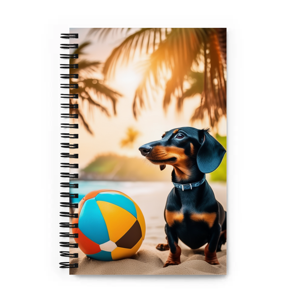PugMug Custom Black Dachshund Spiral Notebook
