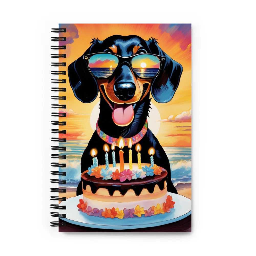 PugMug Custom Black Dachshund Spiral Notebook