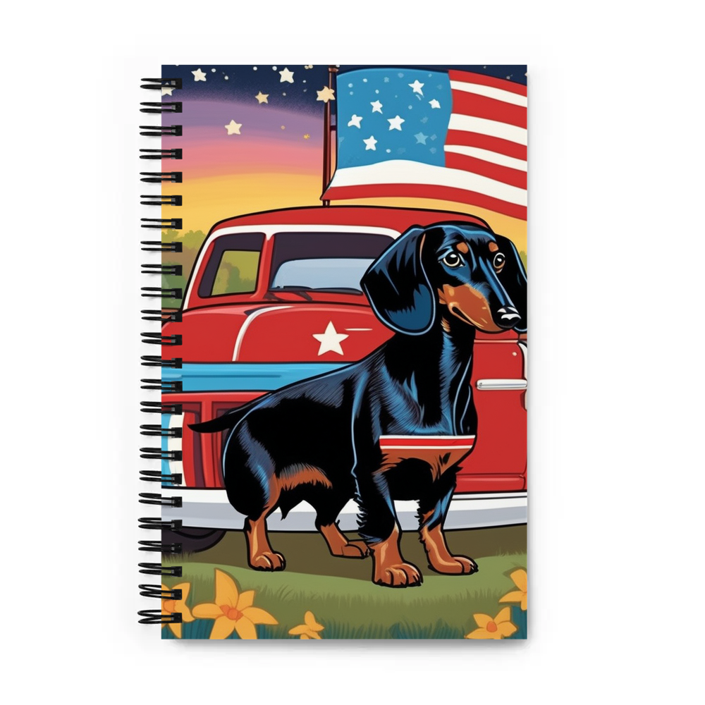 PugMug Custom Black Dachshund Spiral Notebook