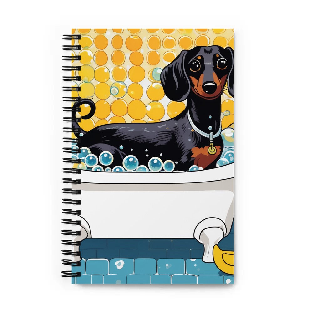 PugMug Custom Black Dachshund Spiral Notebook