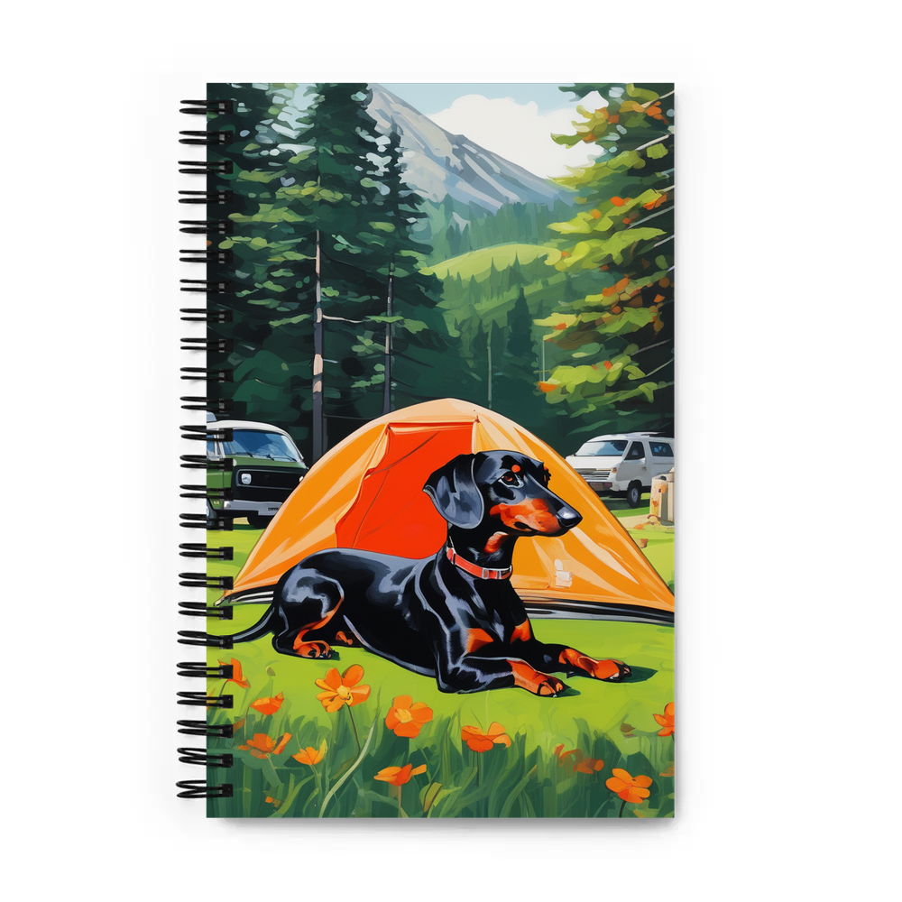 PugMug Custom Black Dachshund Spiral Notebook