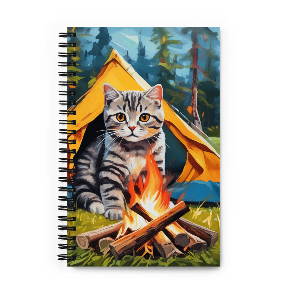 PugMug Custom Tabby Scottish Fold Cat Spiral Notebook