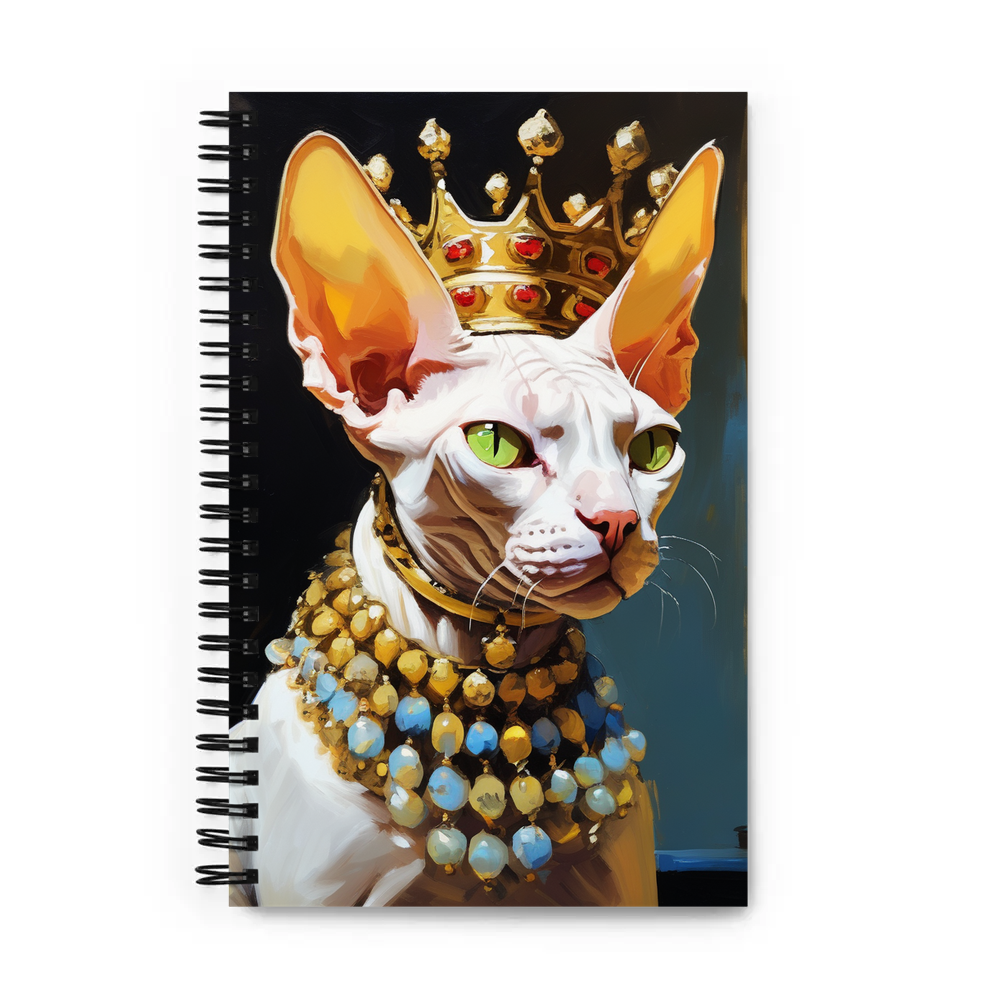 PugMug Custom White Sphynx Cat Spiral Notebook