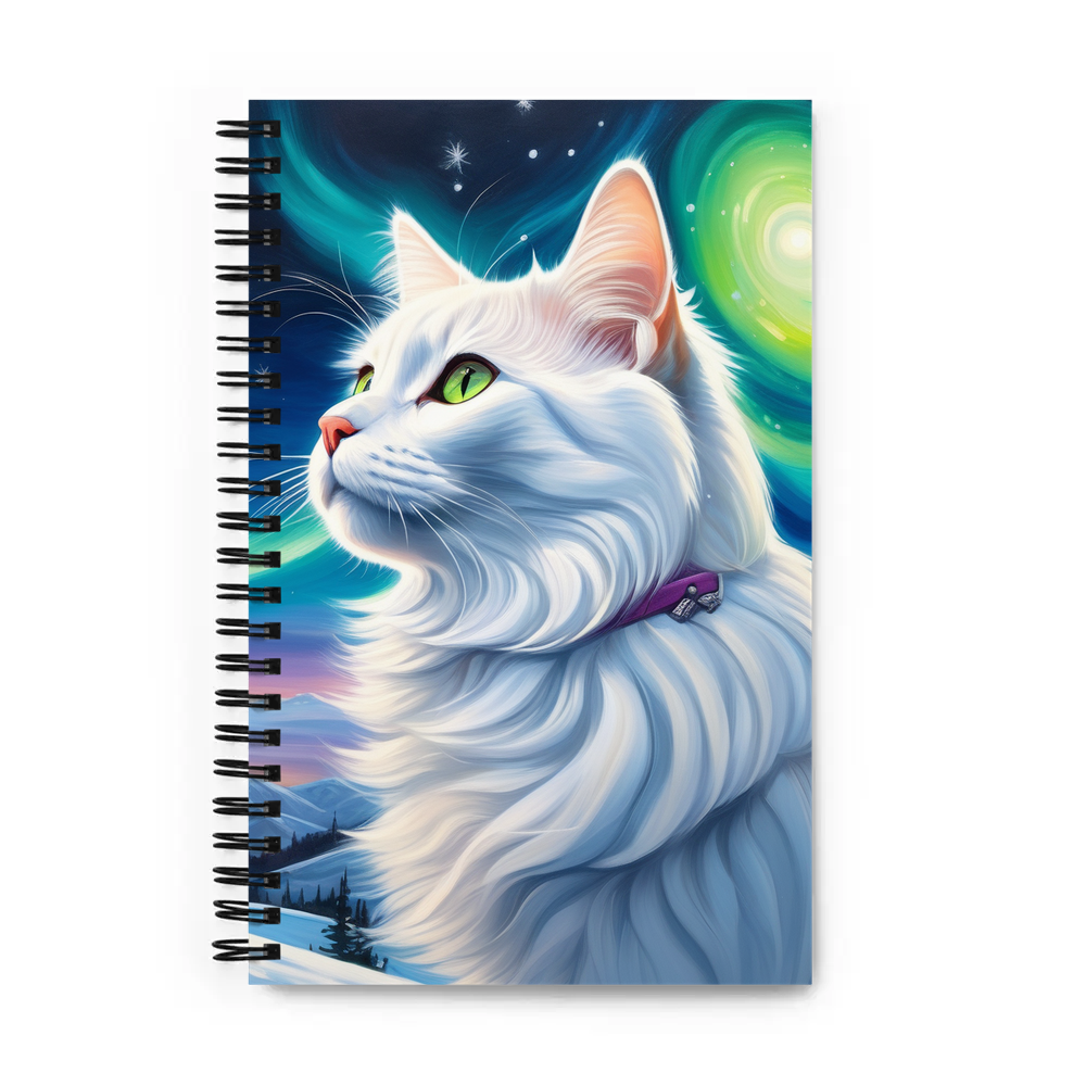 PugMug Custom White Companion Cat Spiral Notebook